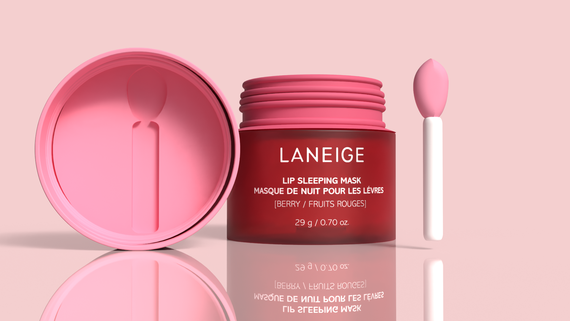 Laneige Lip Sleeping Mask packaging redesign with lid-docked applicator