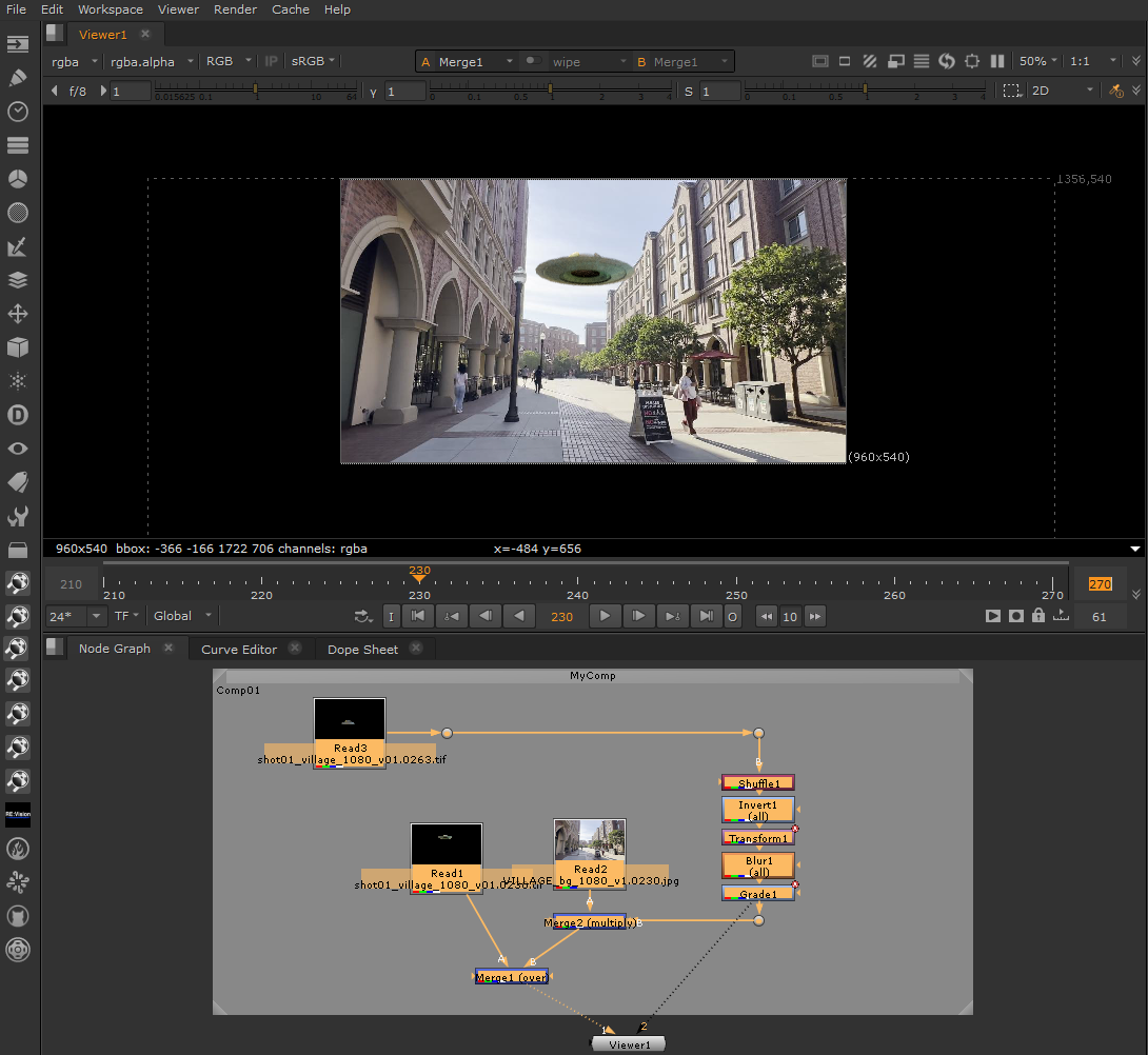 Detail from the visual effects process